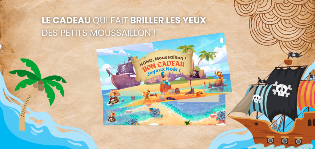 Carte cadeau L’Île de Tortuga Vétraz-Monthoux, cadeau enfant à offrir pour Noël ou anniversaire